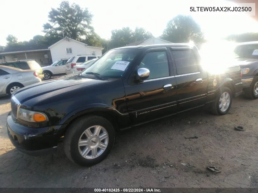 2002 Lincoln Blackwood VIN: 5LTEW05AX2KJ02500 Lot: 40182425