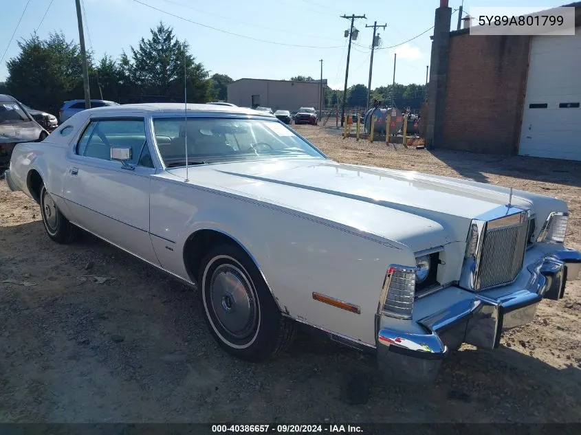 1975 Lincoln Continental VIN: 5Y89A801799 Lot: 40386657