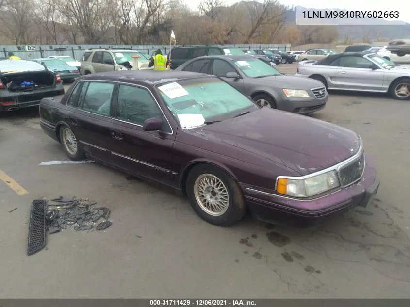 1994 Lincoln Continental Signature VIN: 1LNLM9840RY602663 Lot: 31711429