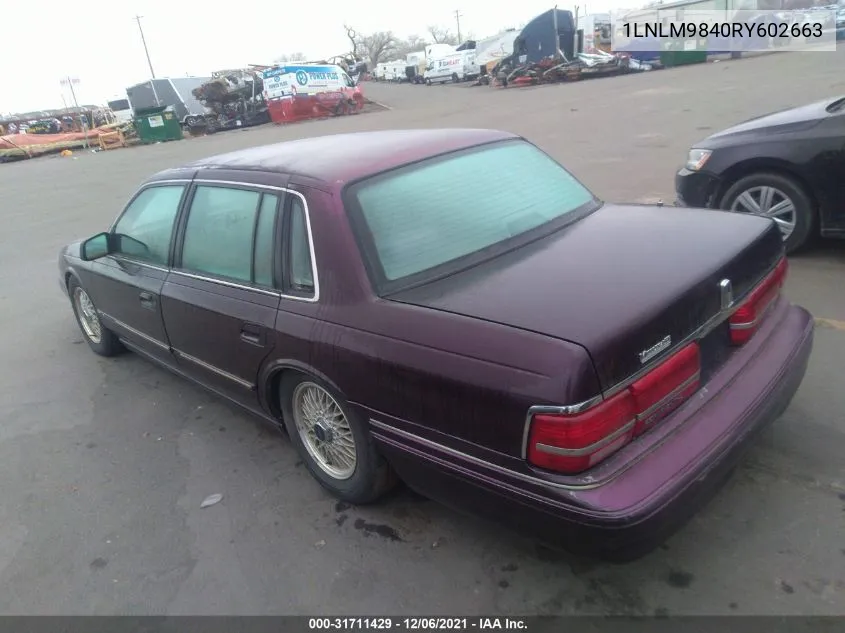 1LNLM9840RY602663 1994 Lincoln Continental Signature