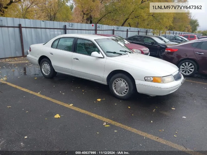 1997 Lincoln Continental VIN: 1LNLM97V7VY647362 Lot: 40837995