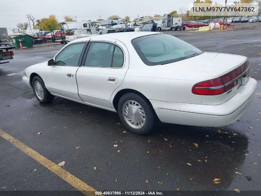 1997 Lincoln Continental VIN: 1LNLM97V7VY647362 Lot: 40837995