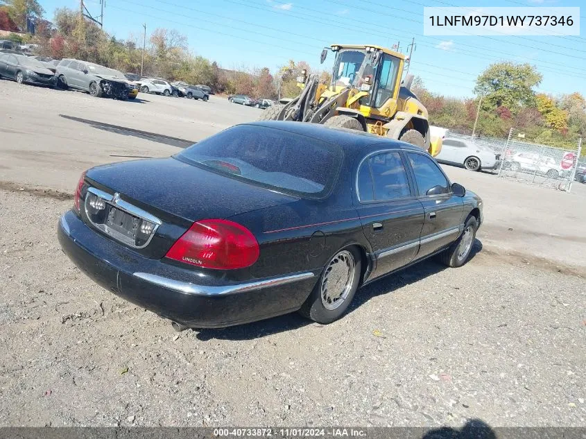 1998 Lincoln Continental VIN: 1LNFM97D1WY737346 Lot: 40733872