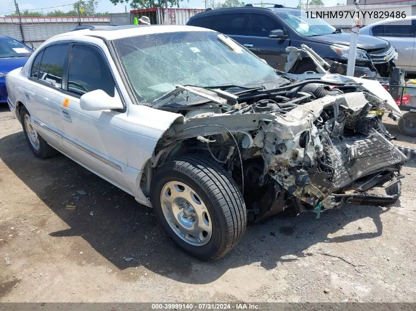 2000 Lincoln Continental VIN: 1LNHM97V1YY829486 Lot: 39999140