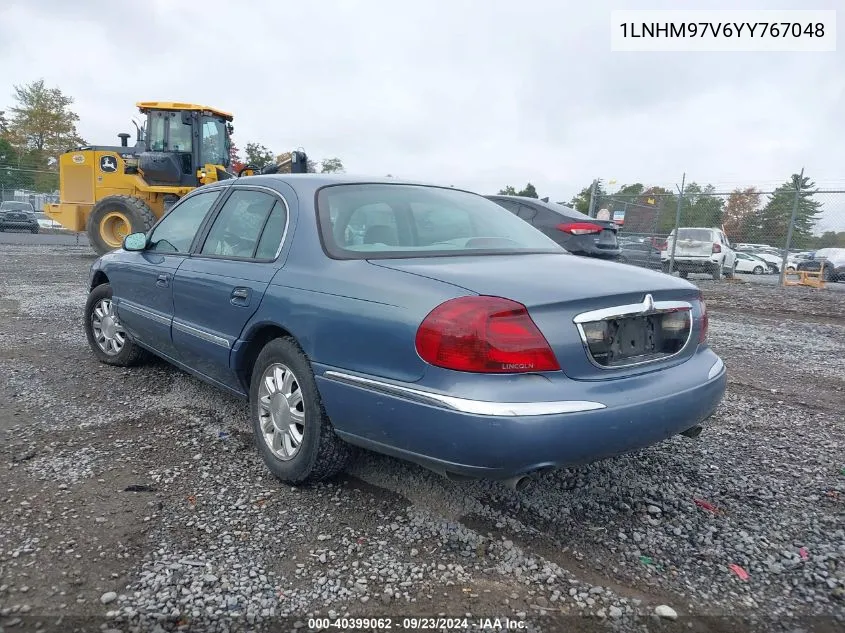 2000 Lincoln Continental VIN: 1LNHM97V6YY767048 Lot: 40399062