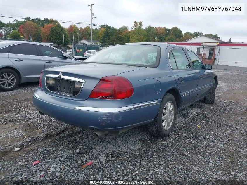 2000 Lincoln Continental VIN: 1LNHM97V6YY767048 Lot: 40399062