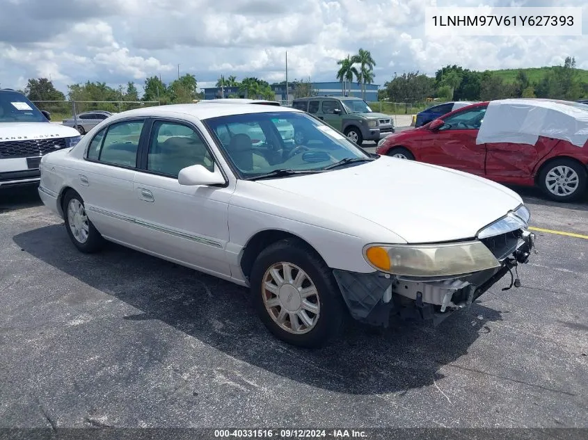 2001 Lincoln Continental VIN: 1LNHM97V61Y627393 Lot: 40331516