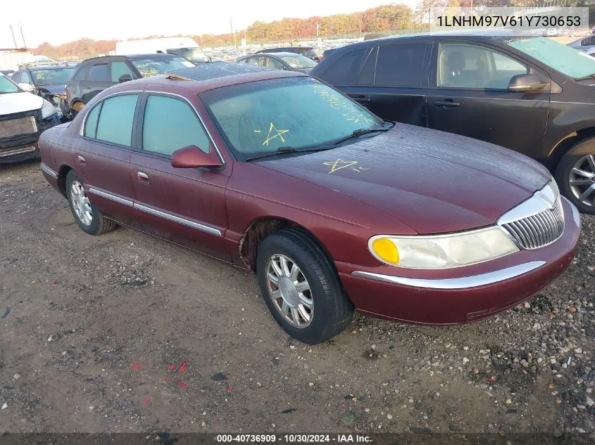 2001 Lincoln Continental VIN: 1LNHM97V61Y730653 Lot: 40736909