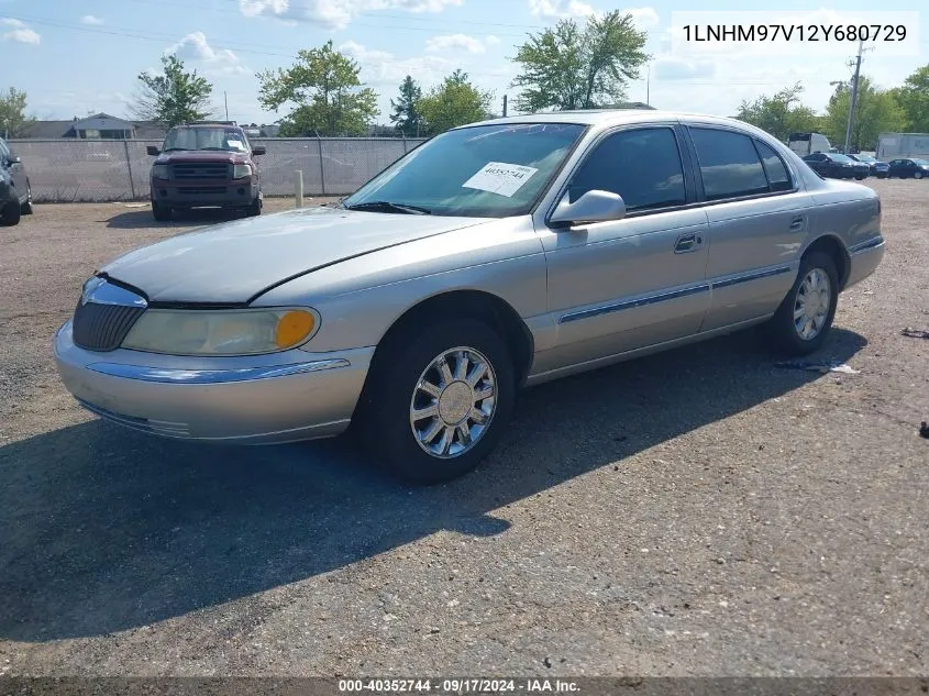 2002 Lincoln Continental VIN: 1LNHM97V12Y680729 Lot: 40352744