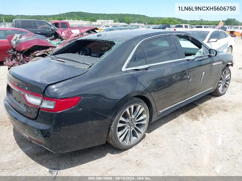 1LN6L9NCXH5606750 2017 Lincoln Continental Reserve