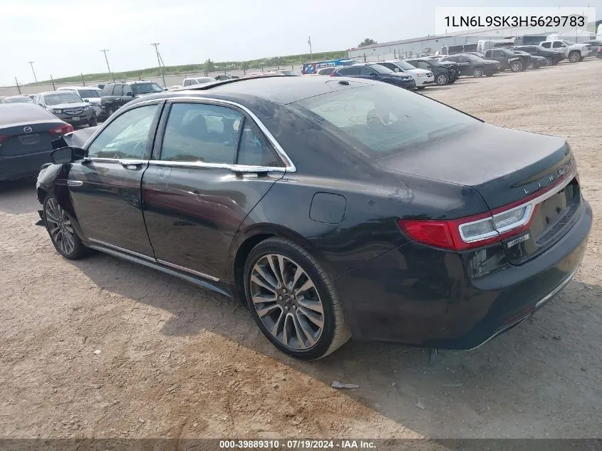 2017 Lincoln Continental Select VIN: 1LN6L9SK3H5629783 Lot: 39889310