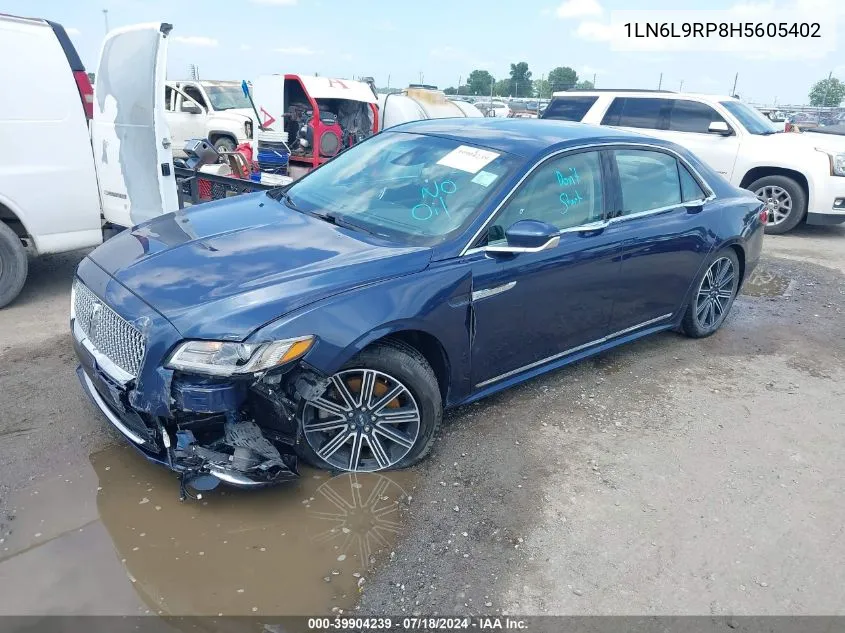 2017 Lincoln Continental Reserve VIN: 1LN6L9RP8H5605402 Lot: 39904239