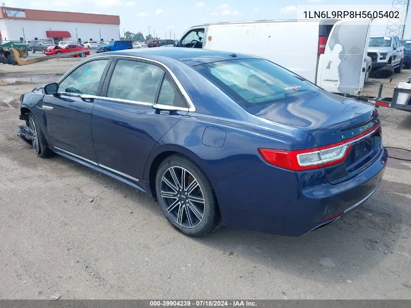 1LN6L9RP8H5605402 2017 Lincoln Continental Reserve