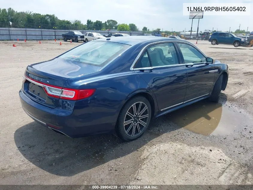 1LN6L9RP8H5605402 2017 Lincoln Continental Reserve