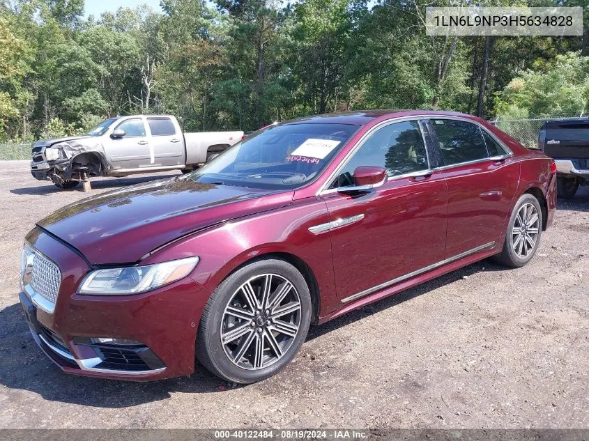 2017 Lincoln Continental Reserve VIN: 1LN6L9NP3H5634828 Lot: 40122484