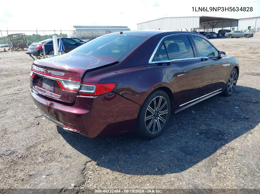 1LN6L9NP3H5634828 2017 Lincoln Continental Reserve