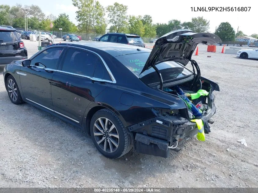 1LN6L9PK2H5616807 2017 Lincoln Continental Premiere