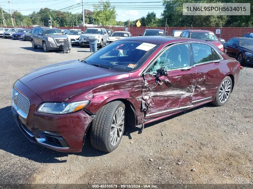 2017 Lincoln Continental Select VIN: 1LN6L9SPOH5634015 Lot: 40310579