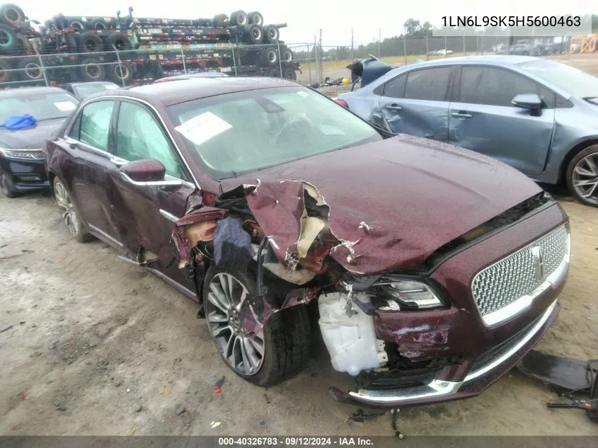 1LN6L9SK5H5600463 2017 Lincoln Continental Select