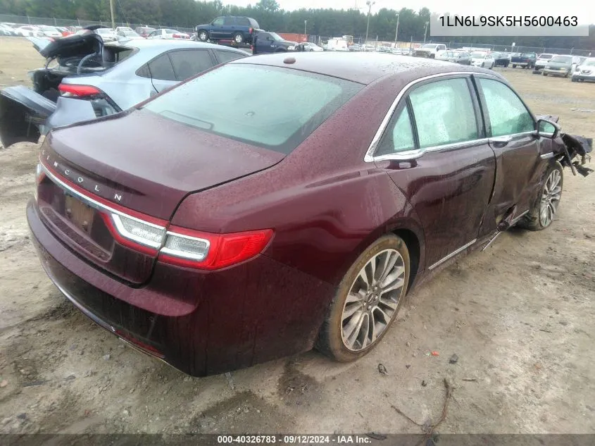 1LN6L9SK5H5600463 2017 Lincoln Continental Select