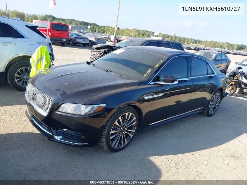 1LN6L9TKXH5610727 2017 Lincoln Continental Select