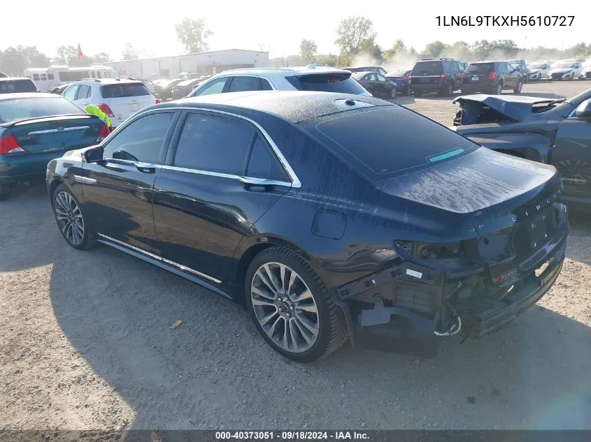 1LN6L9TKXH5610727 2017 Lincoln Continental Select