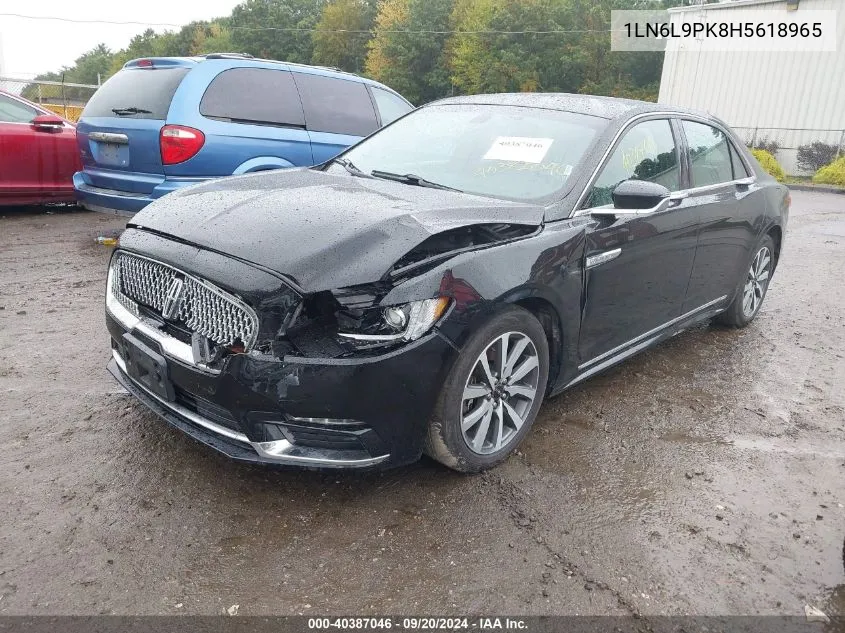 2017 Lincoln Continental Premiere VIN: 1LN6L9PK8H5618965 Lot: 40387046