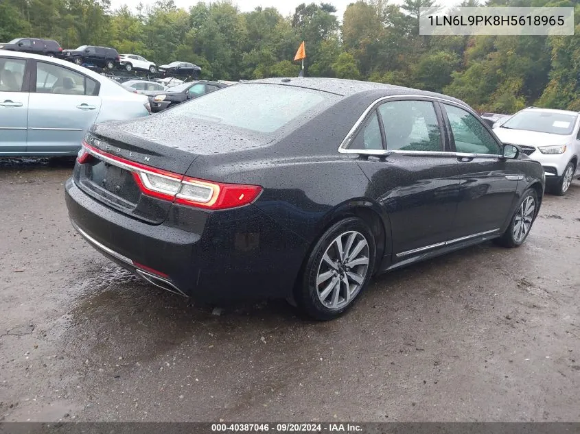 1LN6L9PK8H5618965 2017 Lincoln Continental Premiere