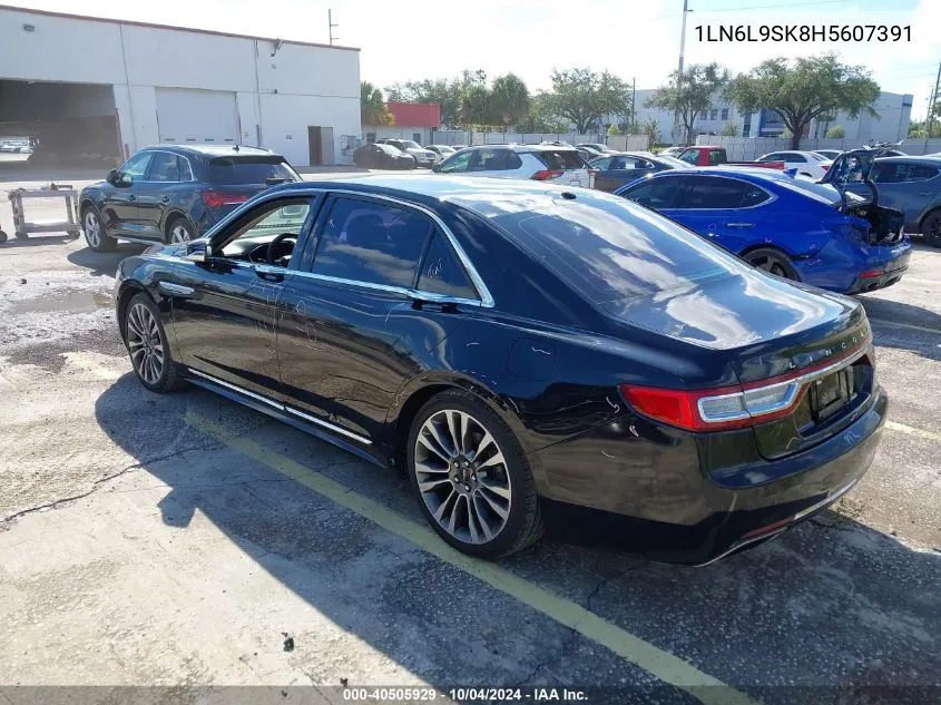 1LN6L9SK8H5607391 2017 Lincoln Continental Select