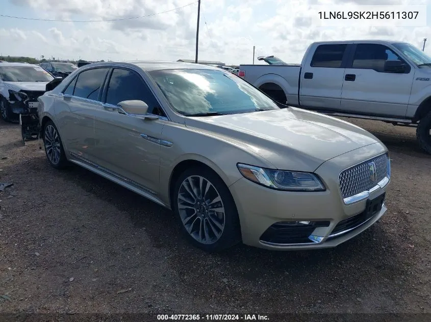 2017 Lincoln Continental Select VIN: 1LN6L9SK2H5611307 Lot: 40772365