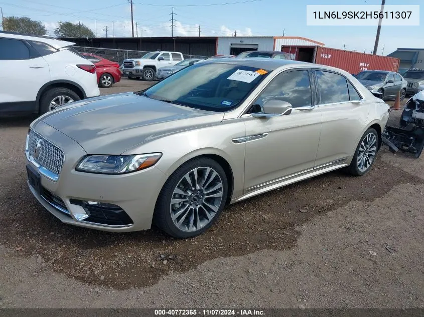 2017 Lincoln Continental Select VIN: 1LN6L9SK2H5611307 Lot: 40772365