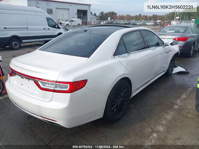 2017 Lincoln Continental Select VIN: 1LN6L9SK2H5602221 Lot: 40792432