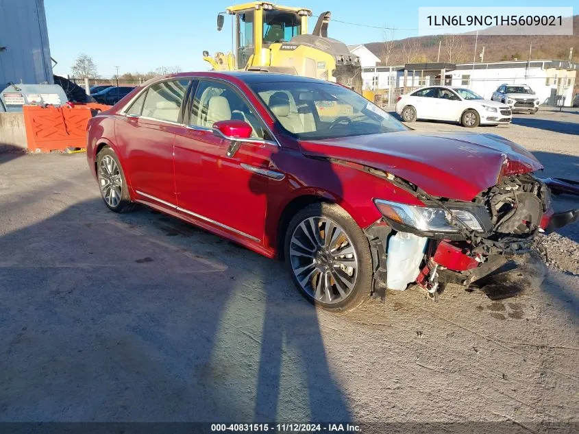 2017 Lincoln Continental Reserve VIN: 1LN6L9NC1H5609021 Lot: 40831515