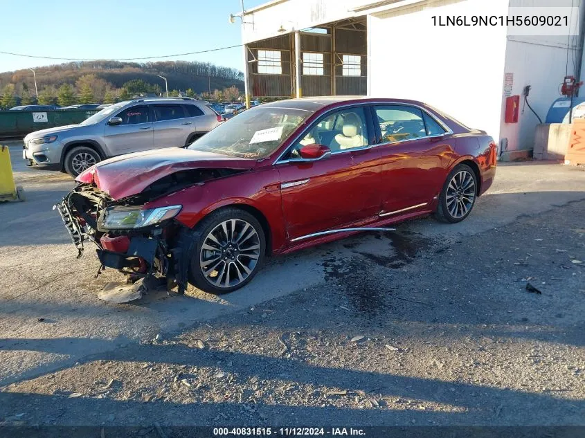 2017 Lincoln Continental Reserve VIN: 1LN6L9NC1H5609021 Lot: 40831515