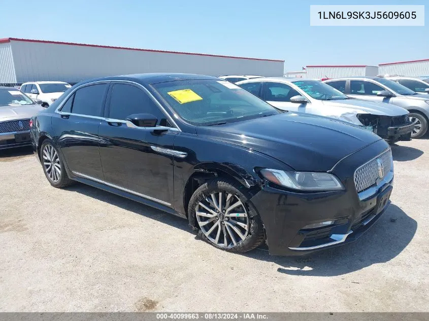 2018 Lincoln Continental Select VIN: 1LN6L9SK3J5609605 Lot: 40099663