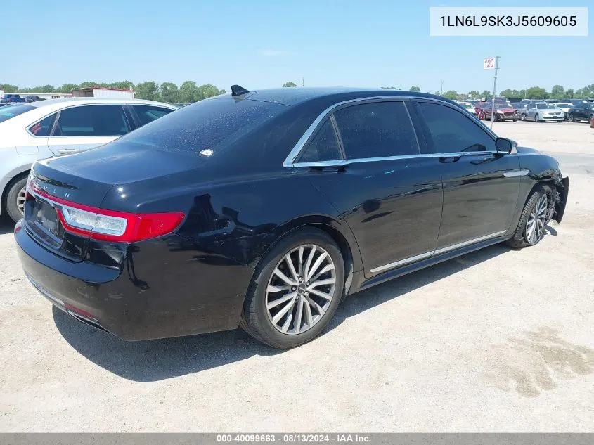 2018 Lincoln Continental Select VIN: 1LN6L9SK3J5609605 Lot: 40099663