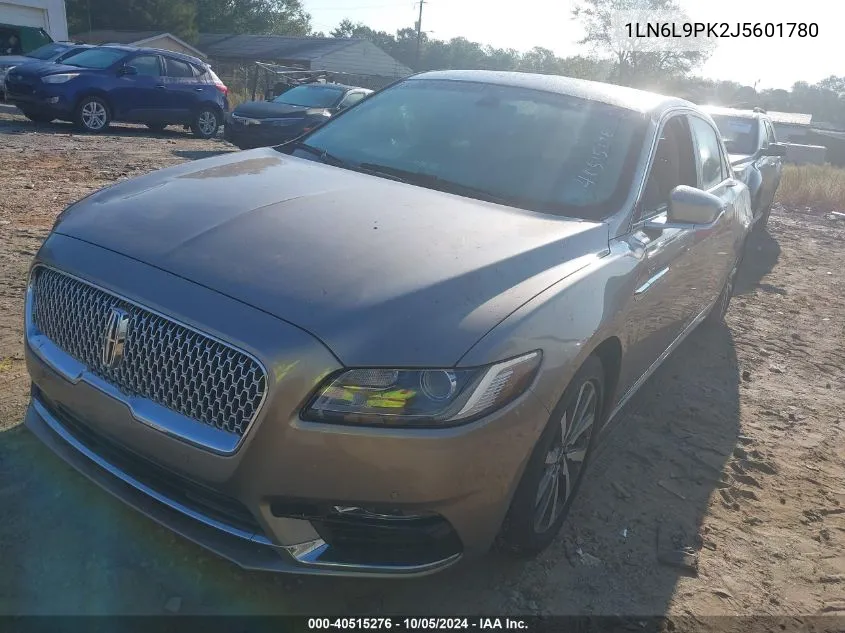 2018 Lincoln Continental Premiere VIN: 1LN6L9PK2J5601780 Lot: 40515276