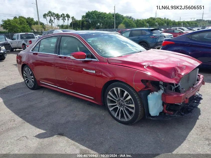 1LN6L9SK2J5606551 2018 Lincoln Continental Select