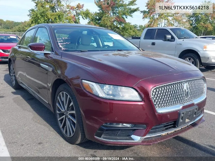 2019 Lincoln Continental Select VIN: 1LN6L9TKXK5614218 Lot: 40365009