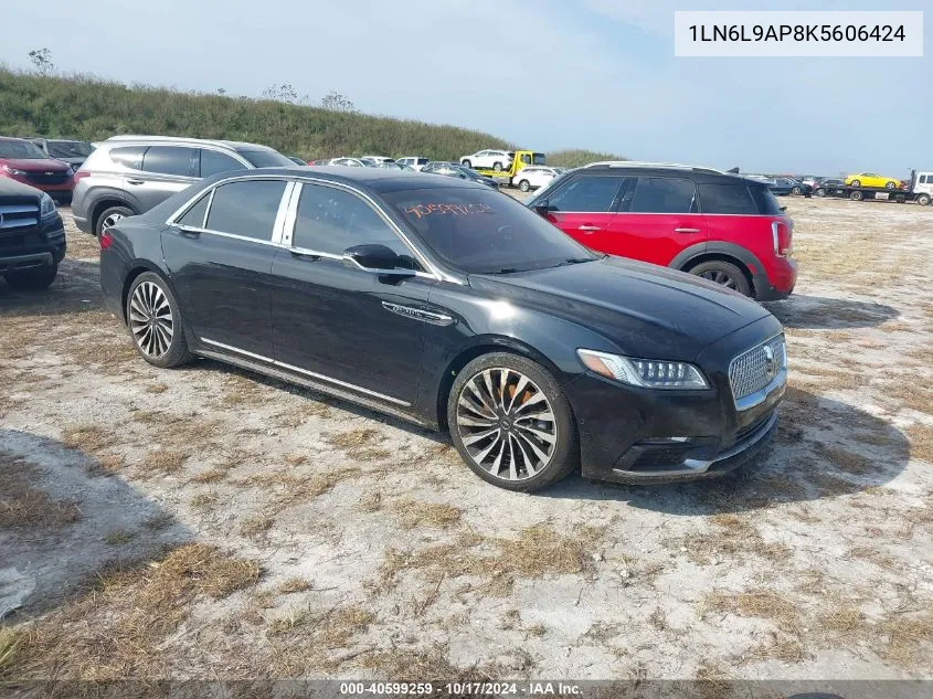 2019 Lincoln Continental Black Label VIN: 1LN6L9AP8K5606424 Lot: 40599259