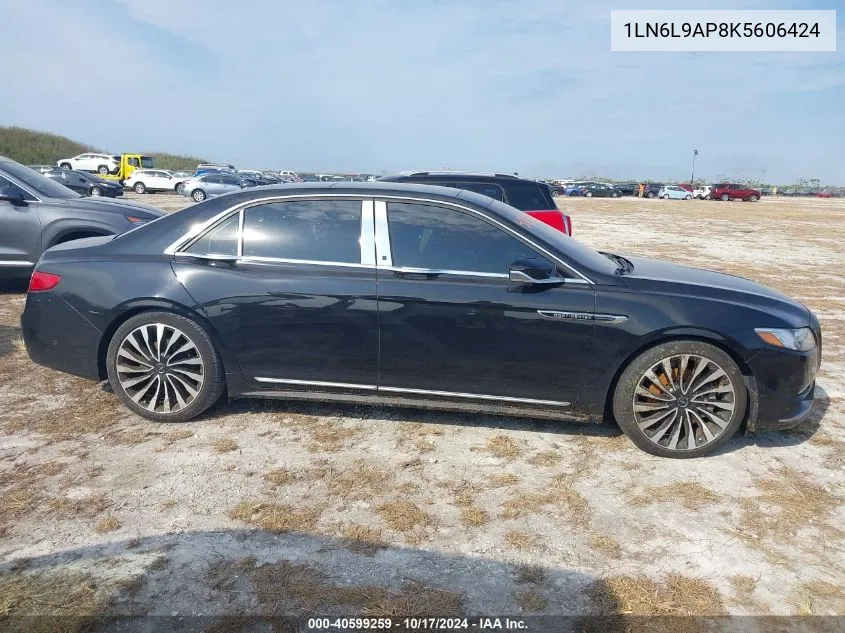 1LN6L9AP8K5606424 2019 Lincoln Continental Black Label