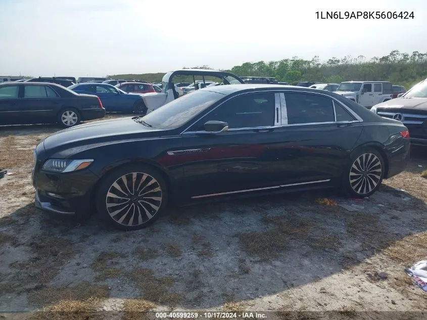 2019 Lincoln Continental Black Label VIN: 1LN6L9AP8K5606424 Lot: 40599259