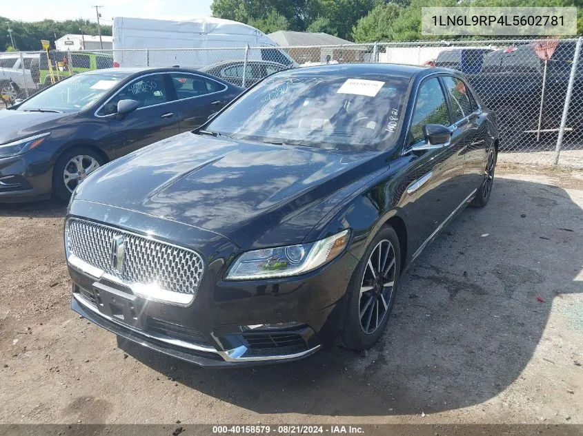 2020 Lincoln Continental Reserve VIN: 1LN6L9RP4L5602781 Lot: 40158579