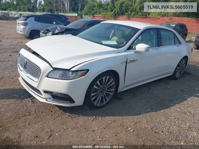 2020 Lincoln Continental Standard VIN: 1LN6L9VK3L5605519 Lot: 40334658