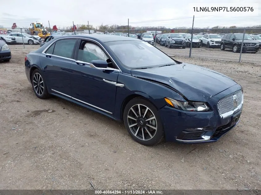 2020 Lincoln Continental Reserve VIN: 1LN6L9NP7L5600576 Lot: 40864294