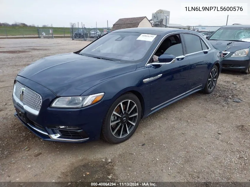 2020 Lincoln Continental Reserve VIN: 1LN6L9NP7L5600576 Lot: 40864294