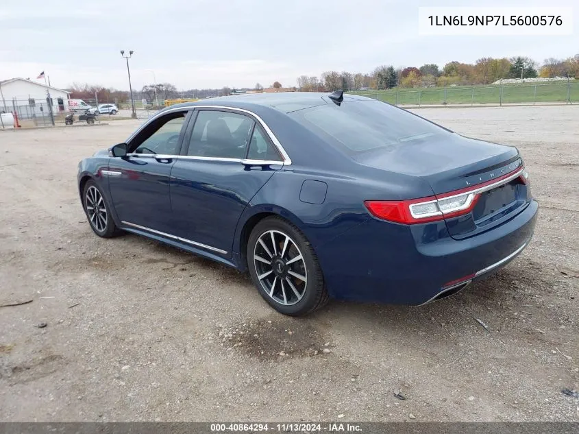 2020 Lincoln Continental Reserve VIN: 1LN6L9NP7L5600576 Lot: 40864294