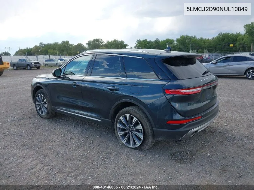 2022 Lincoln Corsair Reserve VIN: 5LMCJ2D90NUL10849 Lot: 40146035