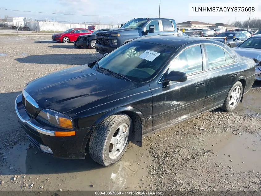 1LNHM87A0YY875608 2000 Lincoln Ls V8 Auto