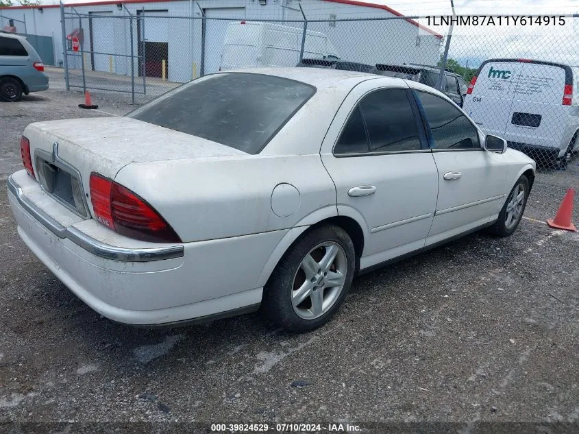 1LNHM87A11Y614915 2001 Lincoln Ls V8 Auto